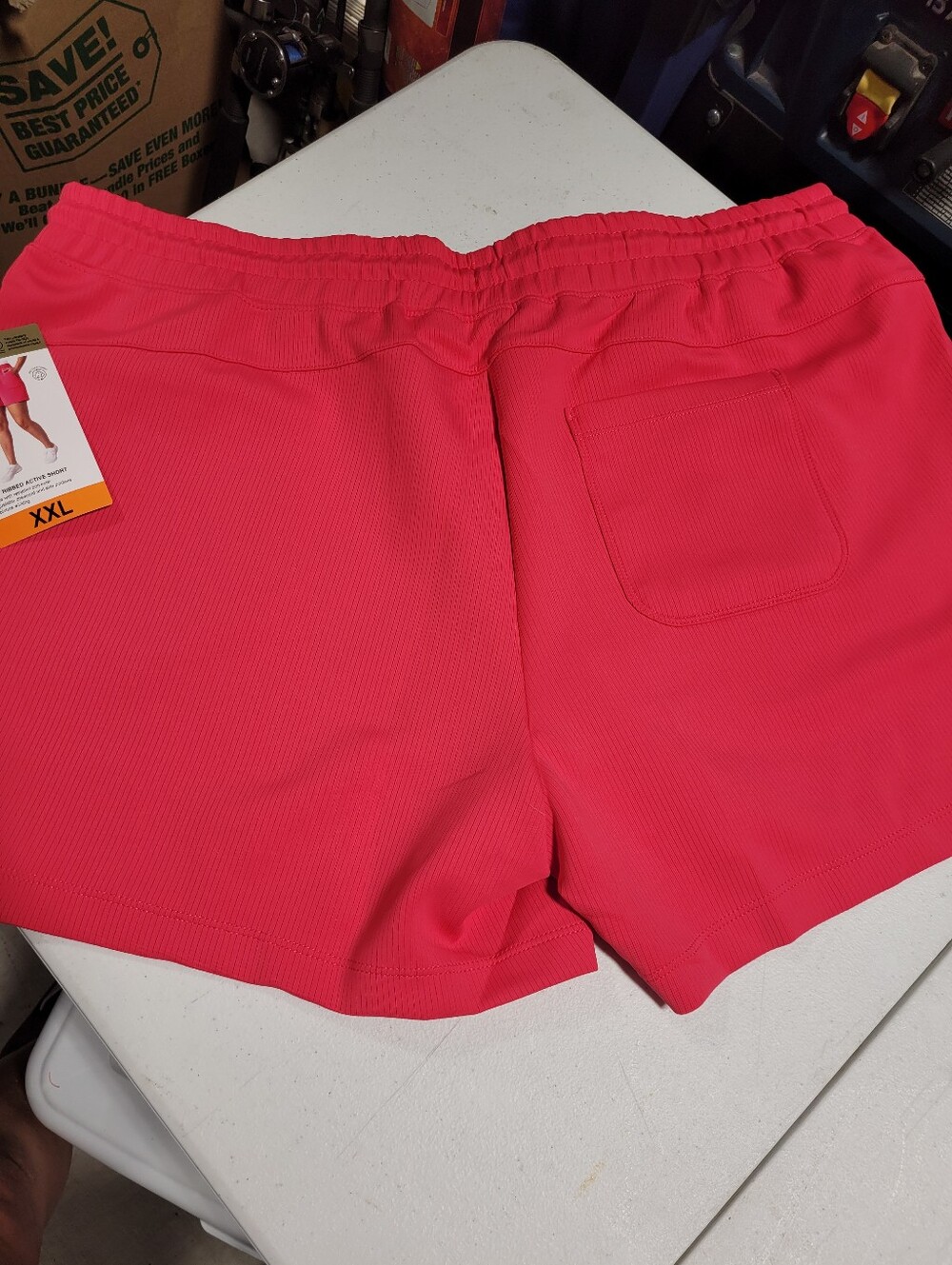 Mondetta High Waist Women's Shorts in Bold Pink - Picture 4 of 6